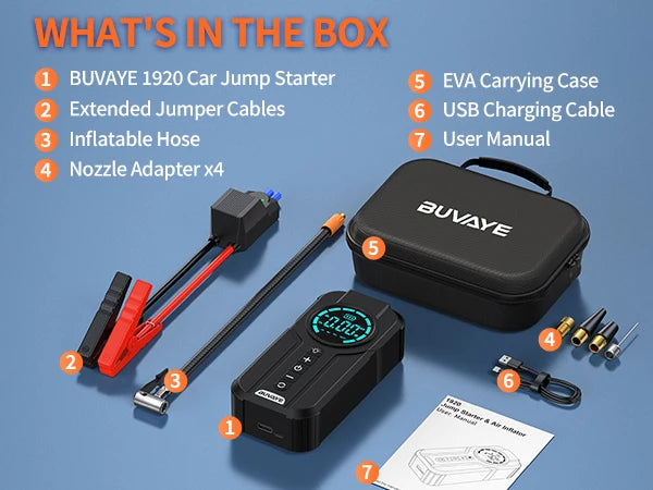 Portable Jump Starter 3-in-1 Power Bank