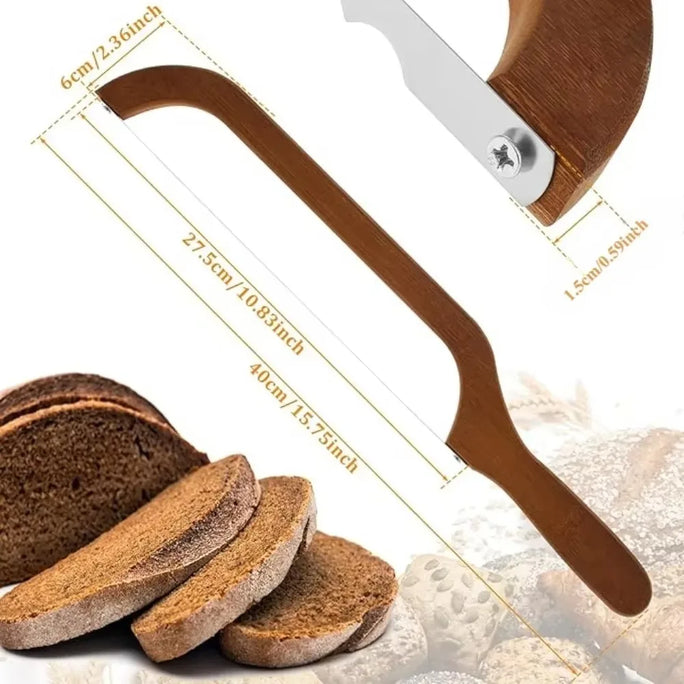 Serrated Bread Knife with Wooden Handle